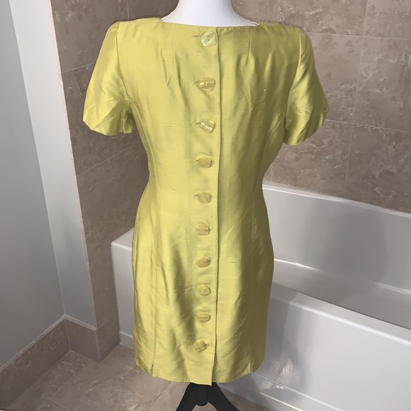 Vintage Dana Buchman Silk Button Dress - Picture 3 of 11